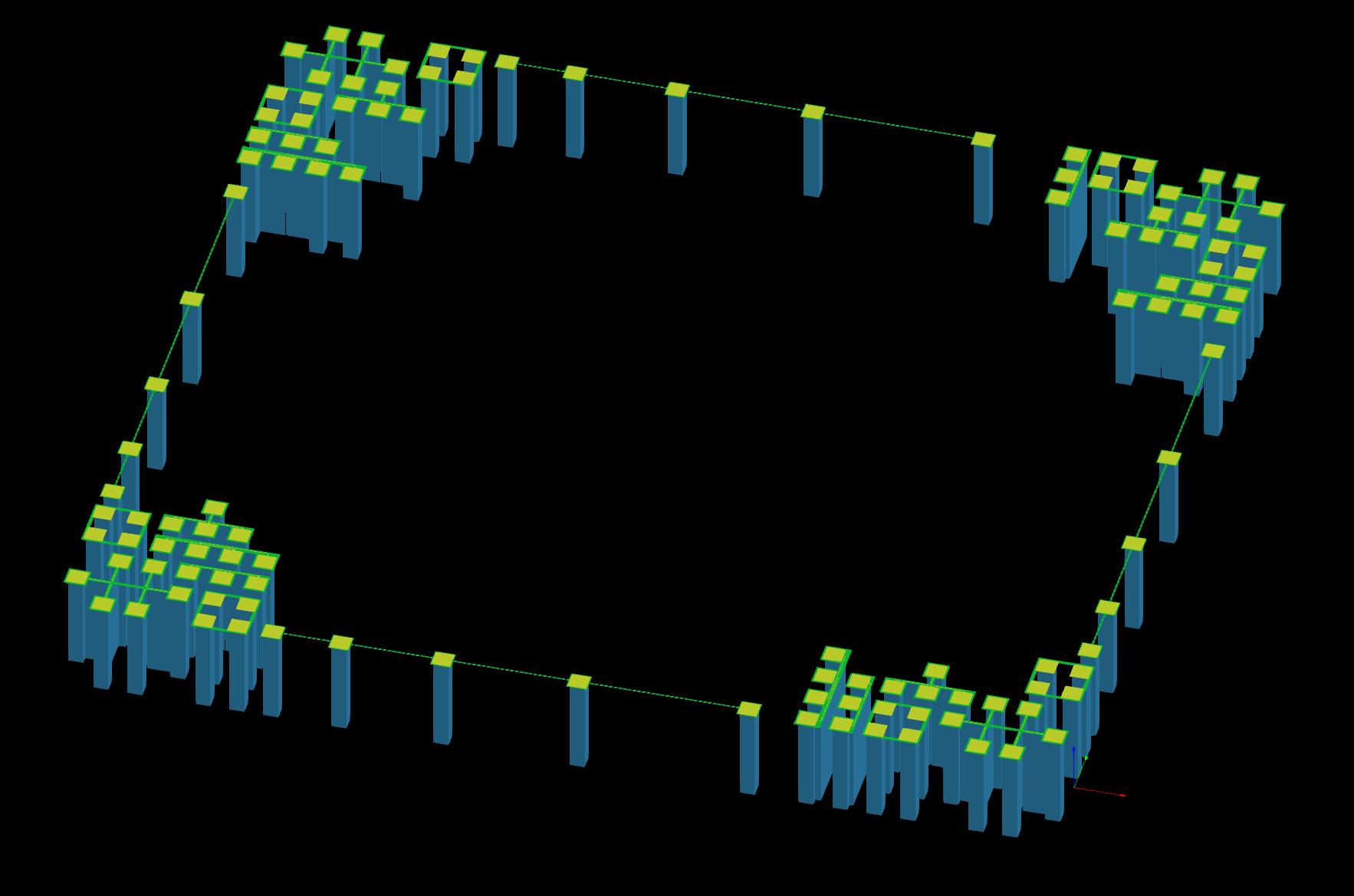 3D image of the die created in the Graphene FET tutorial on my YouTube channel.