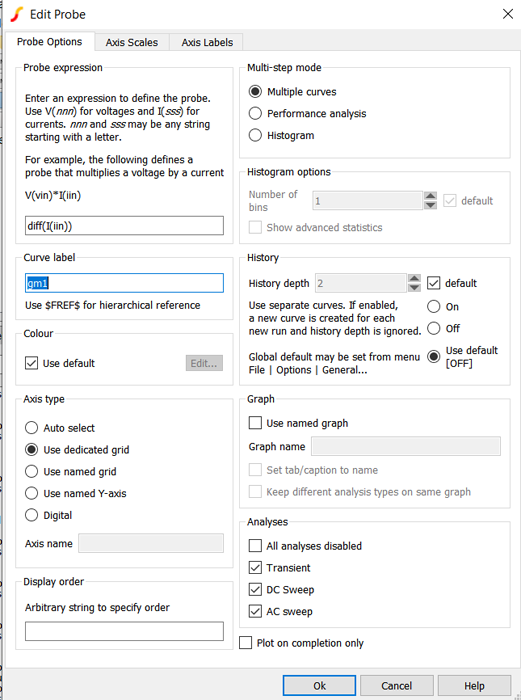 figure 8 simetirx arbitrary probe config