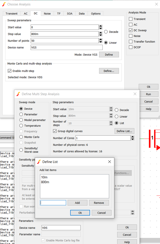 figure 13 simetrix choose analysis config subthreshold